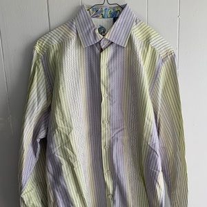 Robert Graham Button Down Dress Shirt Medium